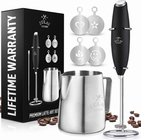 Zulay Kitchen Premium Gift Milk Frother Complete Set Cooking Tools & Accessories clearance kits