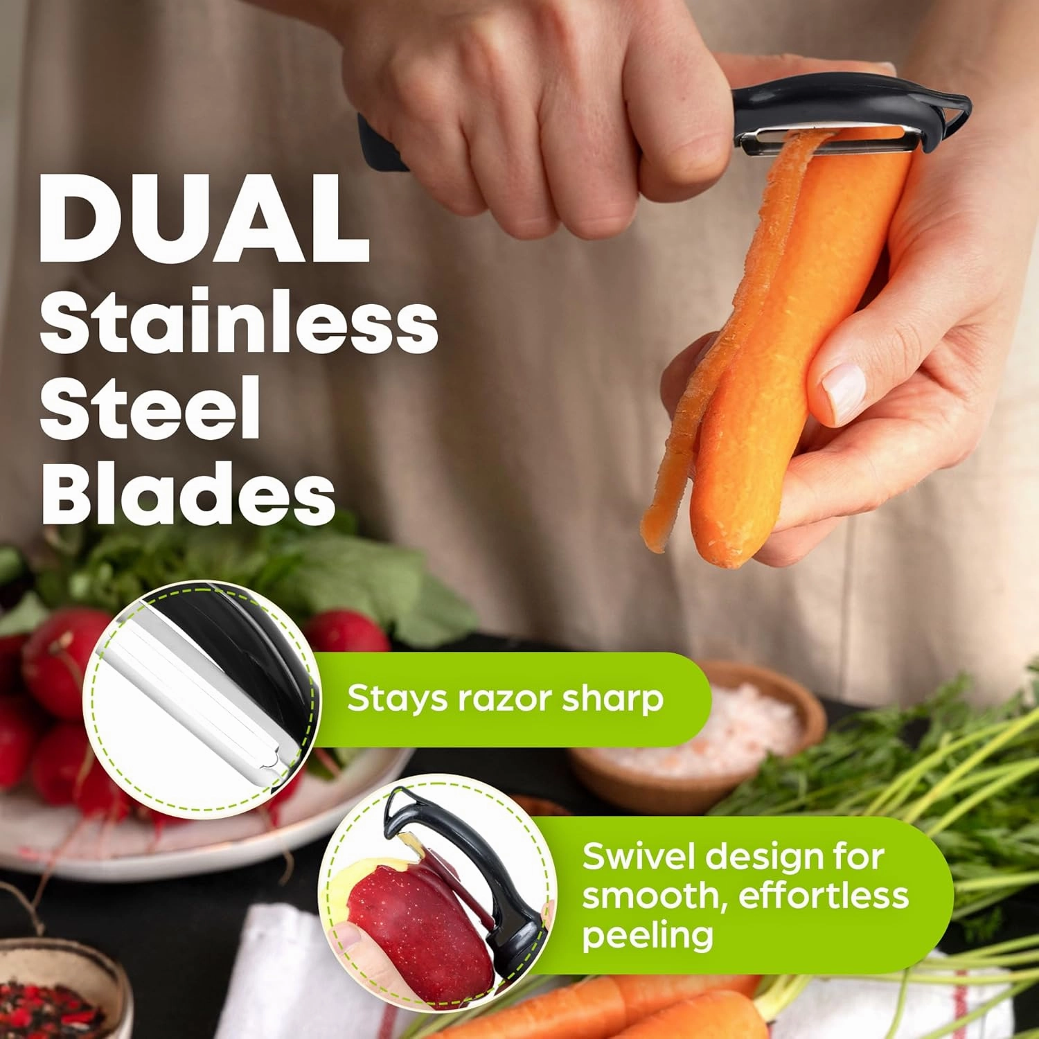 Zulay Kitchen Swivel Vegetable Peeler