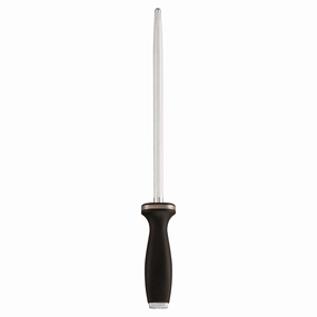 ZWILLING 10-inch Sharpening Steel with Stainless Steel End Cap Cutlery outlet discounts