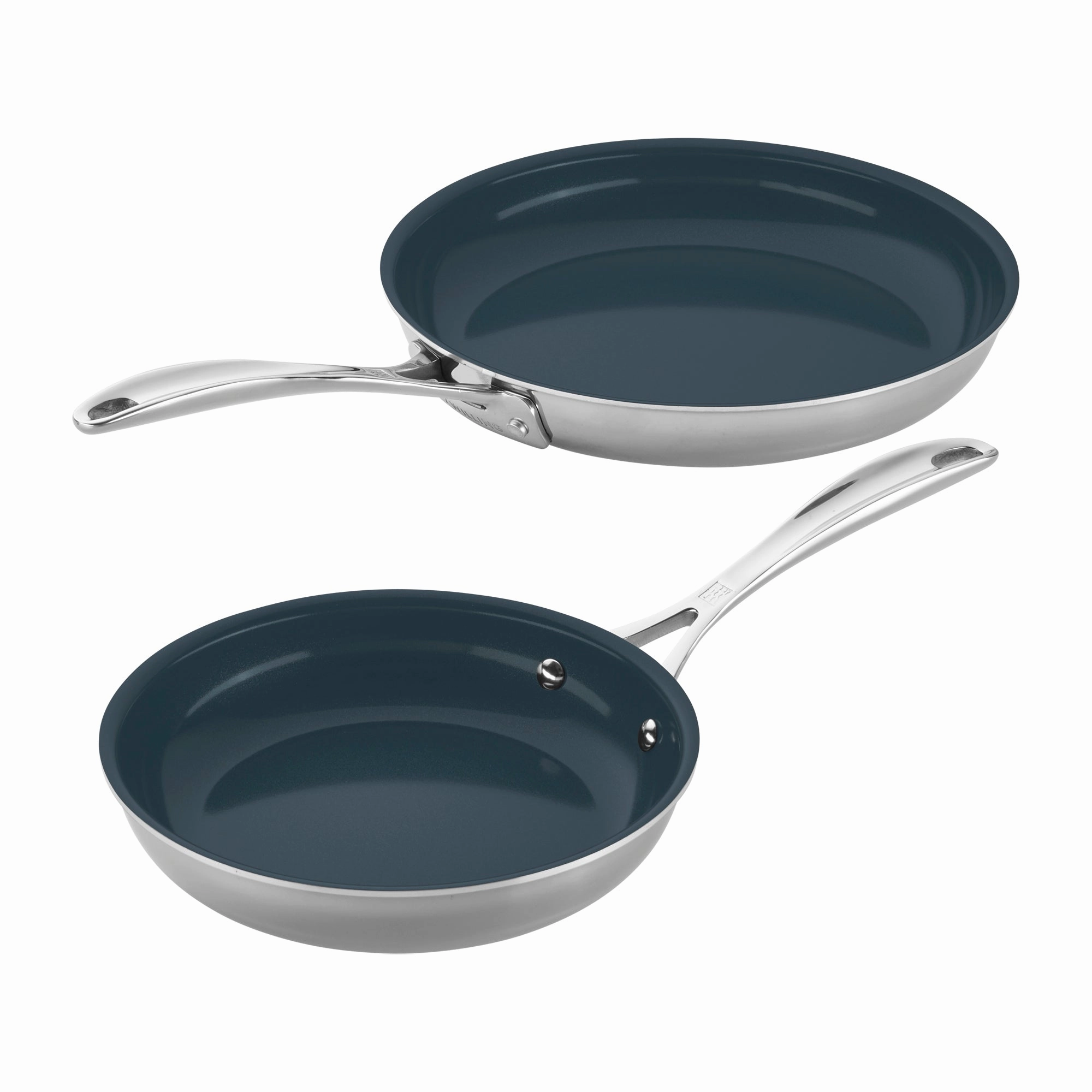 ZWILLING Clad CFX 2-pc Stainless Steel Ceramic Nonstick 8-in & 10-in Fry Pan Set Cookware online kitchen sale