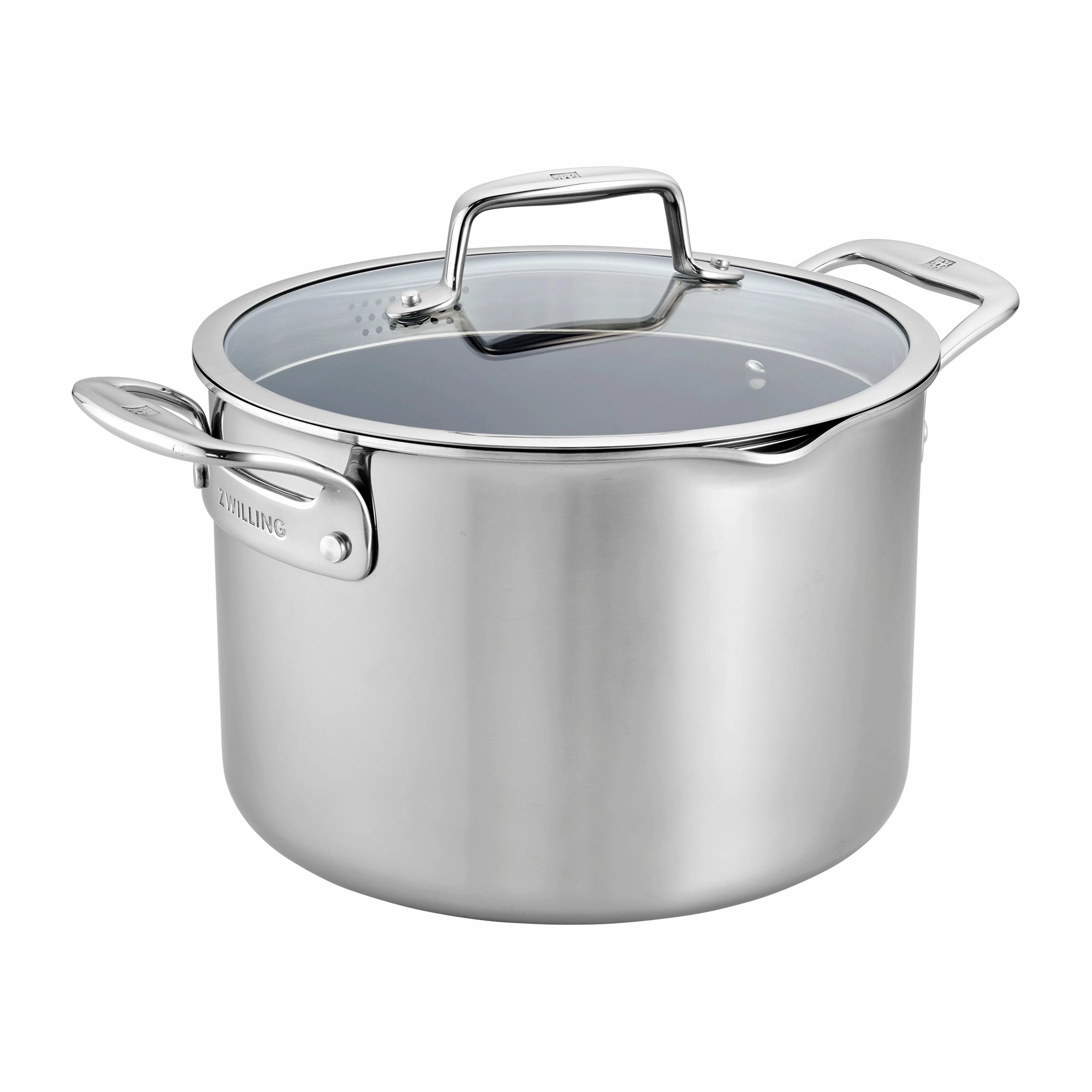 ZWILLING Clad CFX 8-qt Stainless Steel Ceramic Nonstick Stock Pot Cookware holiday sale