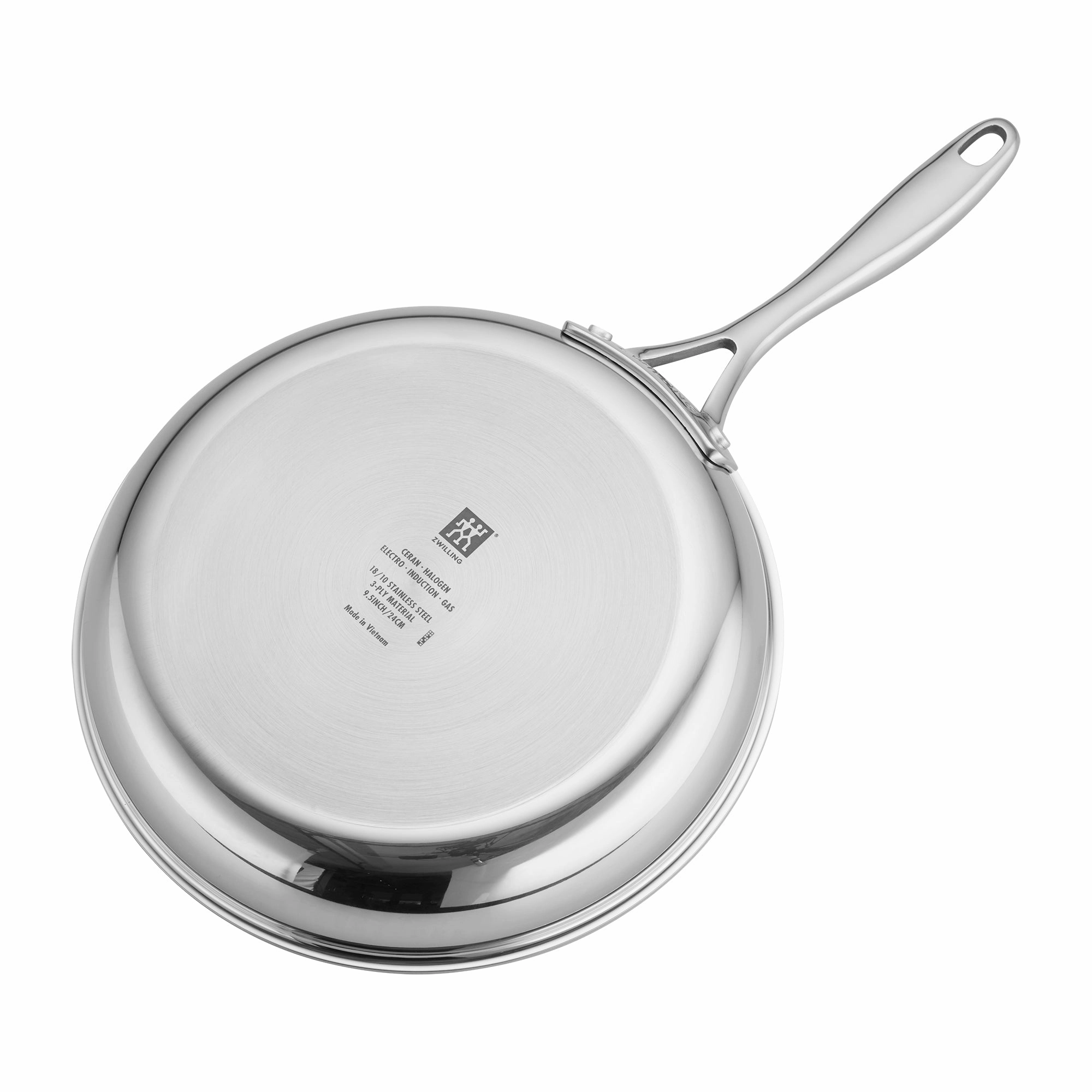 ZWILLING Clad CFX 9.5-inch Stainless Steel Ceramic Nonstick Fry Pan with Lid