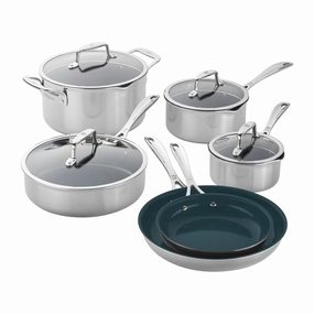 ZWILLING Clad CFX Stainless Steel Ceramic Nonstick Cookware Set Cookware holiday sale