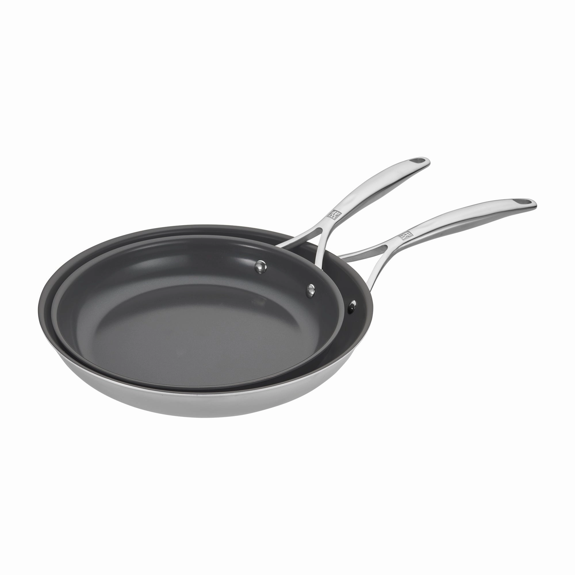 ZWILLING Energy Plus 2-pc Stainless Steel Ceramic Nonstick 10-in & 12-in Fry Pan Set Cookware holiday sale