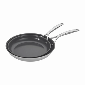 ZWILLING Energy Plus 2-pc Stainless Steel Ceramic Nonstick 10-in & 12-in Fry Pan Set Cookware holiday sale