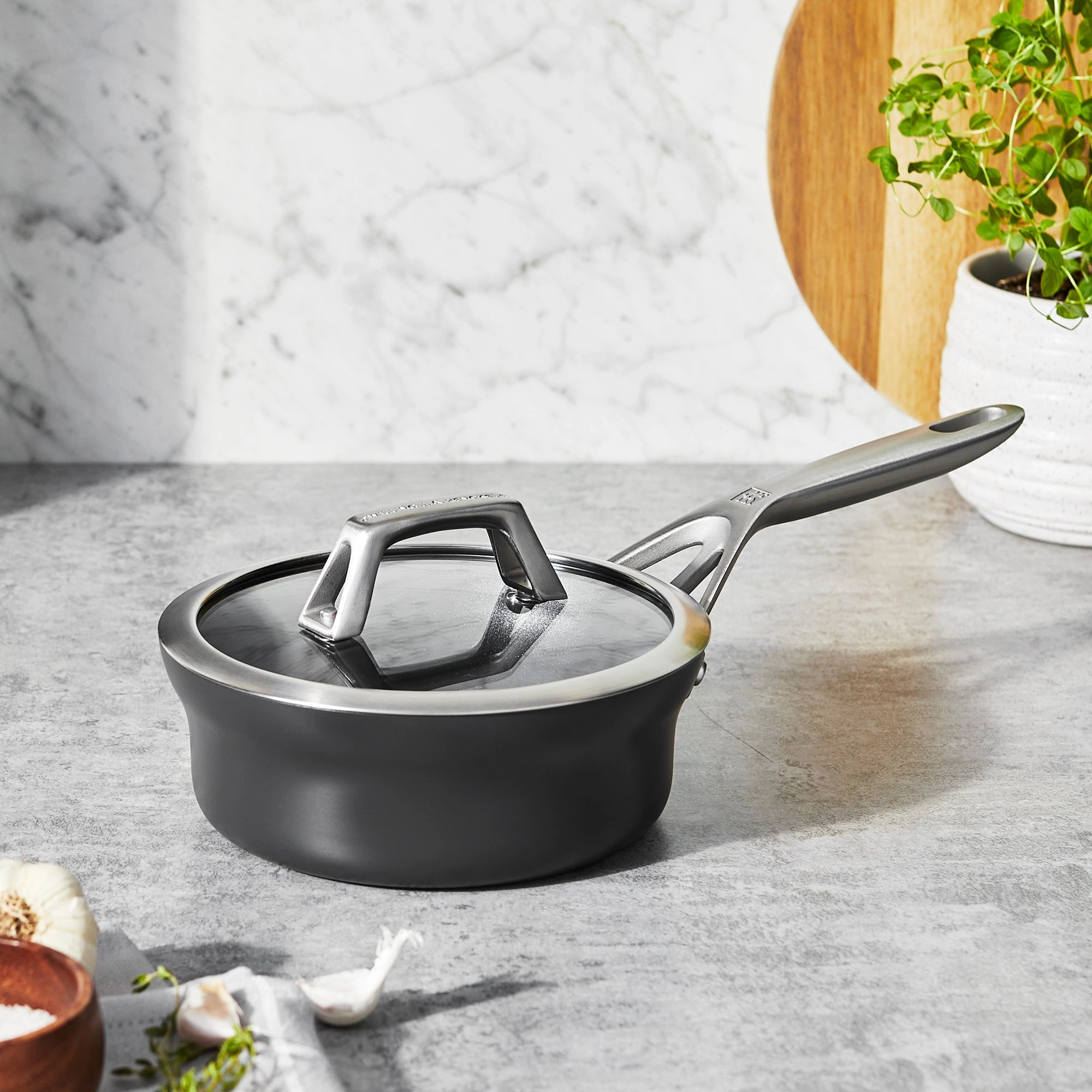 ZWILLING Motion Hard Anodized Aluminum Nonstick Sauce Pan with Lid