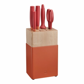 Zwilling Now 6-pc Knife block Set, Orange Cutlery knife sets deals