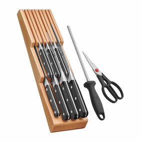 ZWILLING Pro 10-pc Knife Block Set with In-Drawer Knife Tray Cutlery outlet discounts