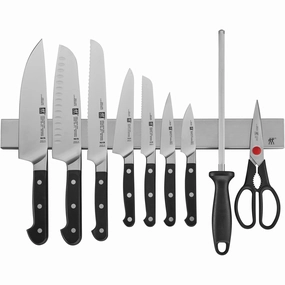 ZWILLING Pro 10-pc Knife Set With 17.5-inch Stainless Magnetic Knife Bar Cutlery outlet discounts