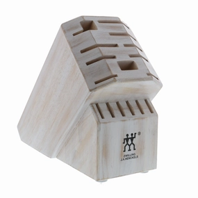 ZWILLING Pro 16-slot Knife Block - Rustic White Cutlery outlet discounts