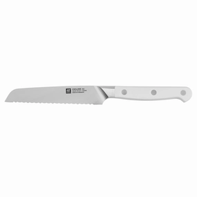 ZWILLING Pro Le Blanc 5-inch Serrated Utility Knife Cutlery outlet discounts