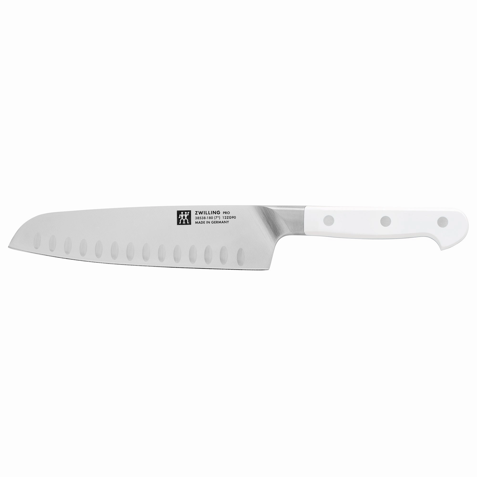ZWILLING Pro Le Blanc 7-inch Hollow Edge Santoku Knife Cutlery outlet discounts