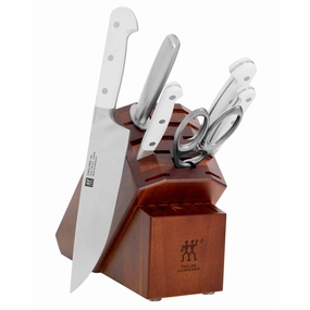 ZWILLING Pro Le Blanc 7-pc Knife Block Set Cutlery outlet discounts