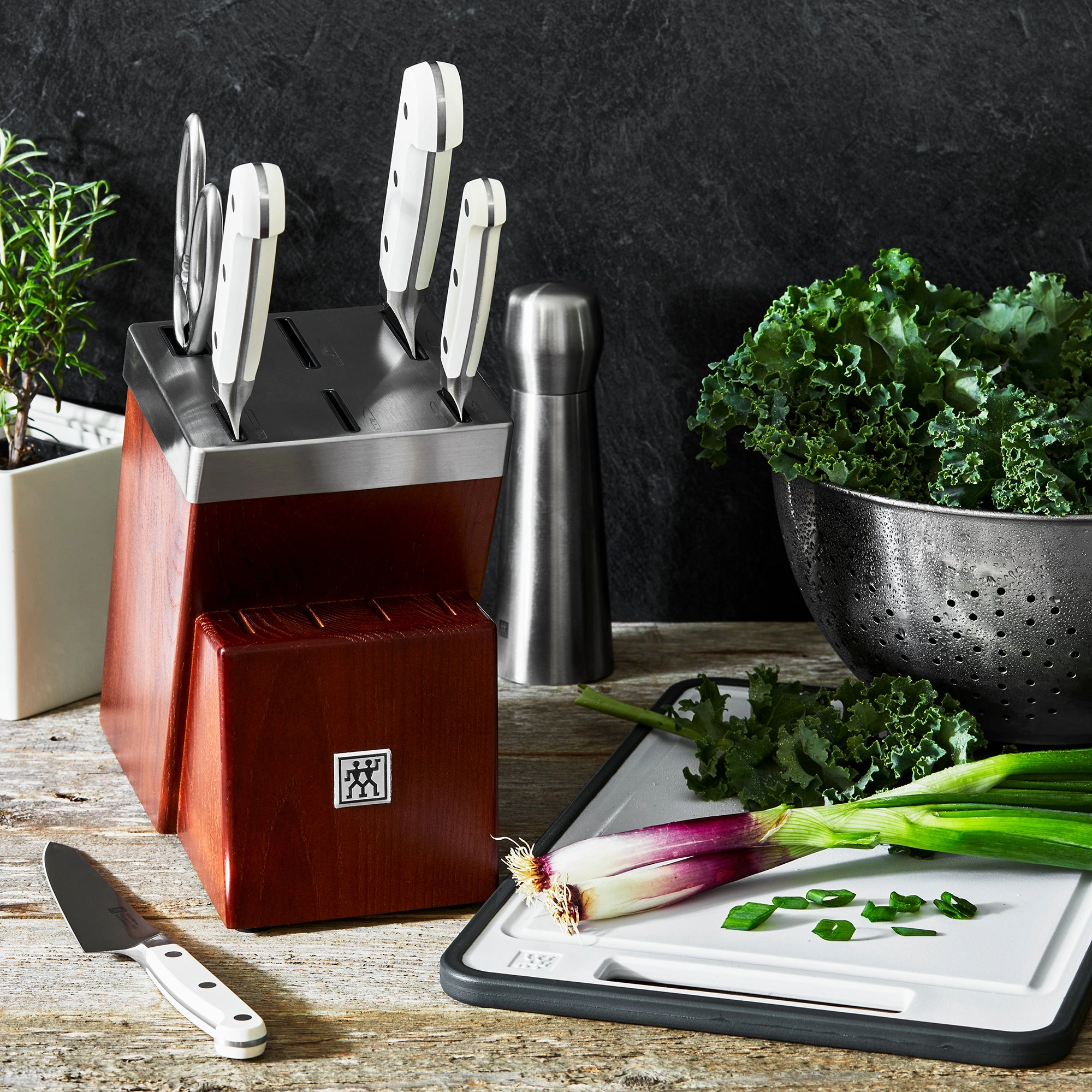ZWILLING Pro Le Blanc 7-pc Self-Sharpening Knife Block Set