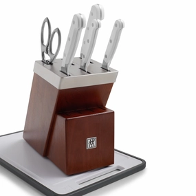 ZWILLING Pro Le Blanc 7-pc Self-Sharpening Knife Block Set Cutlery outlet discounts
