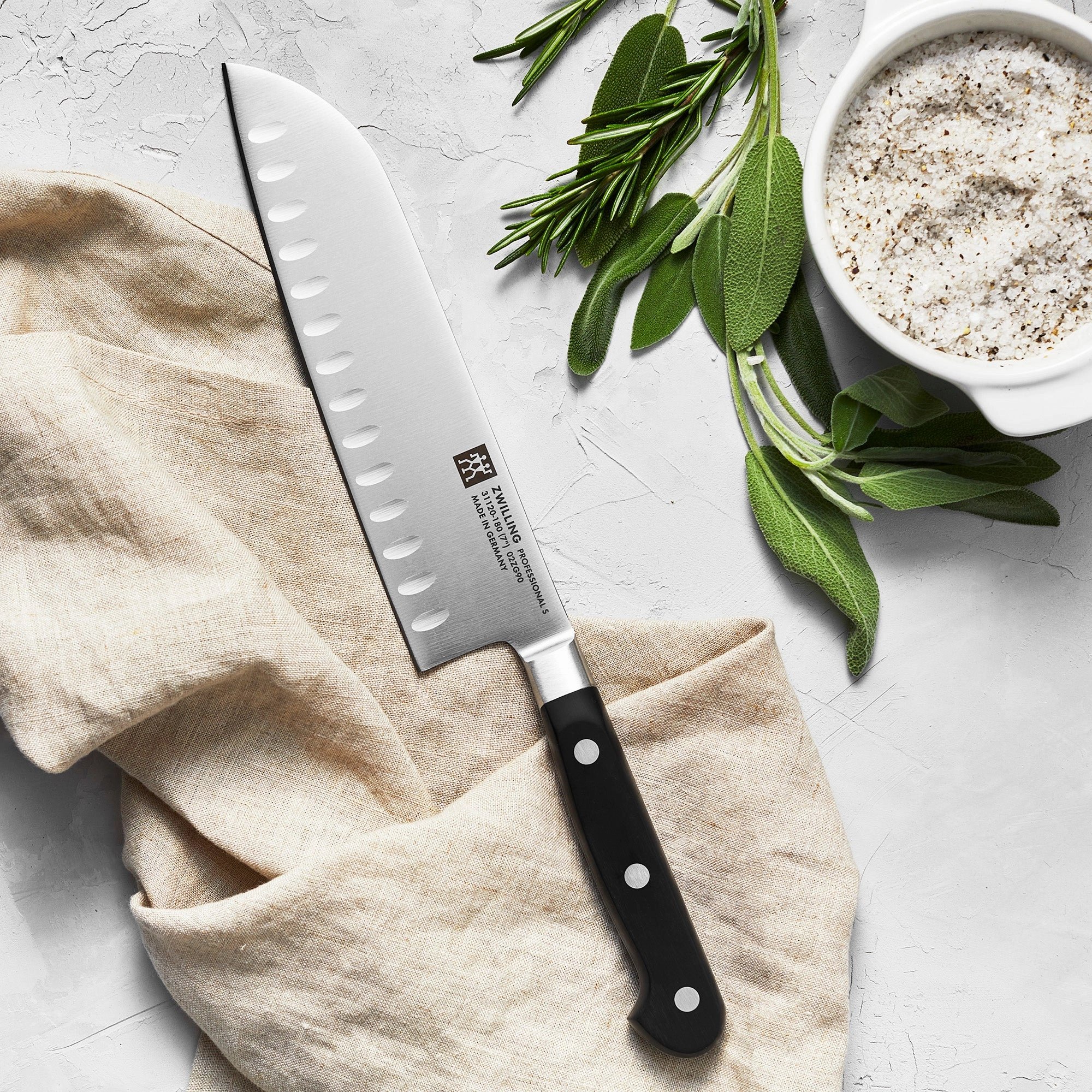 ZWILLING Professional "S" Hollow Edge Santoku Knife