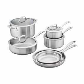 ZWILLING Spirit 3-ply 10-pc Stainless Steel Cookware Set Cookware online kitchen sale