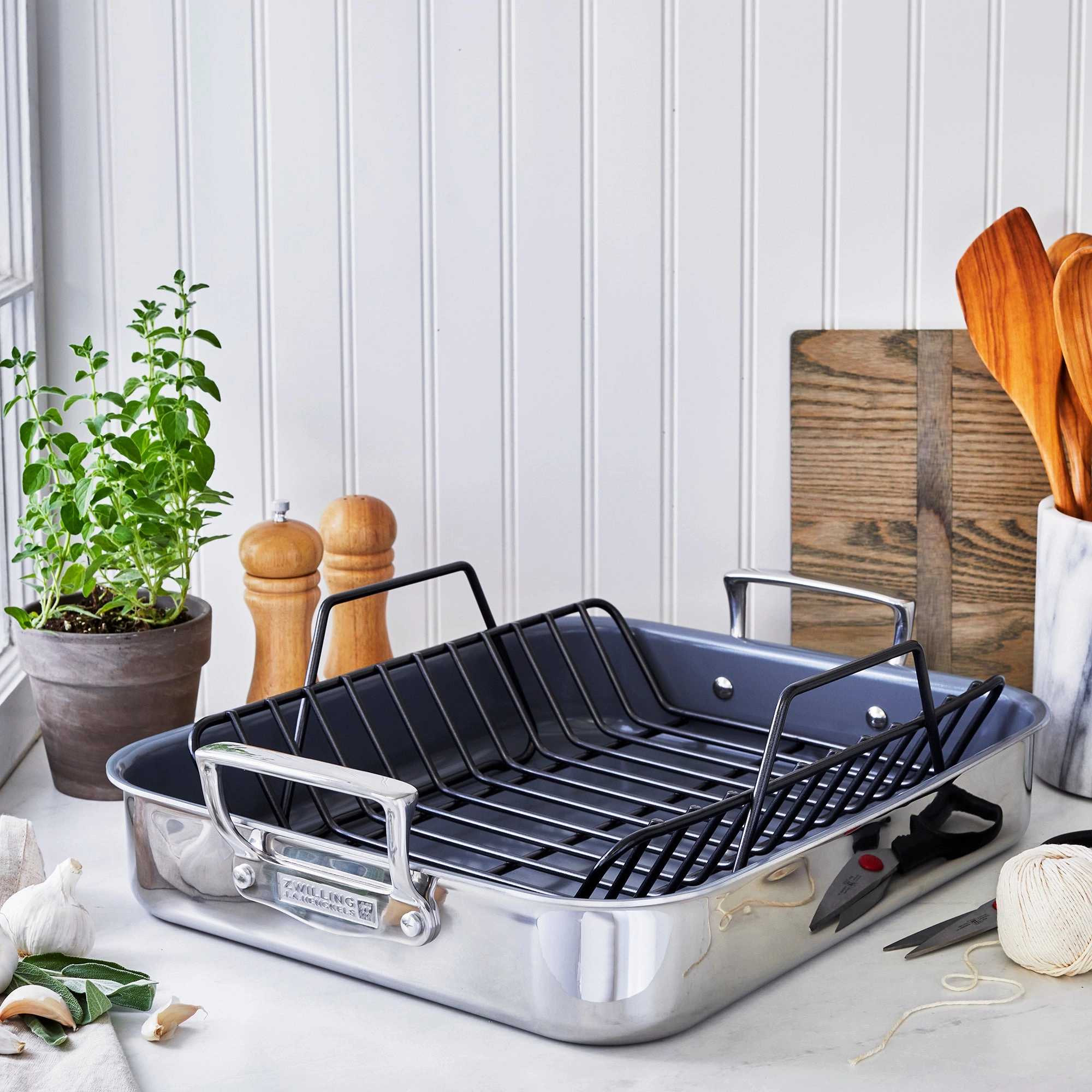 ZWILLING Stainless Steel Ceramic Nonstick Roasting Pan