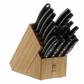 ZWILLING Twin Signature 19-Piece German Knife Set with Block, Made in Company-Owned German Factory with Special Formula Steel perfected for almost 300 Years Cutlery outlet discounts