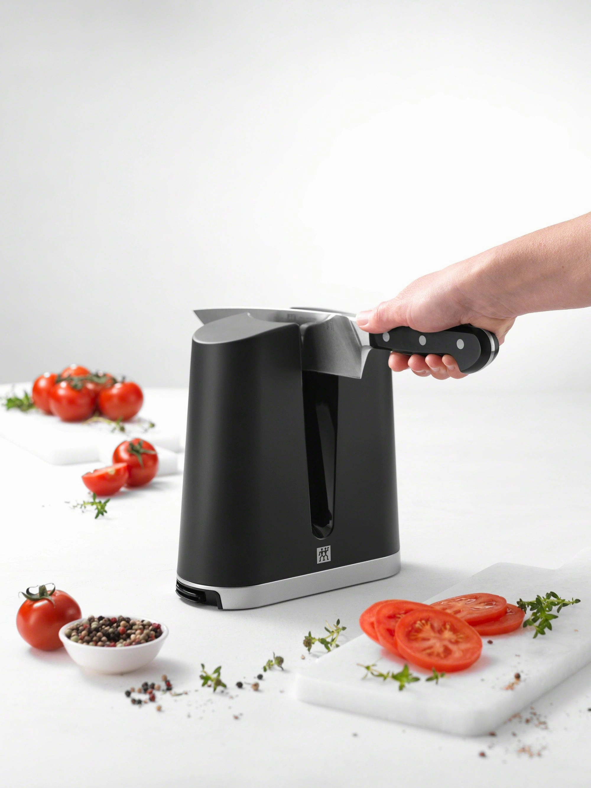 ZWILLING V-Edge Professional Knife Sharpener, for both Western and Japanese Blades, Black
